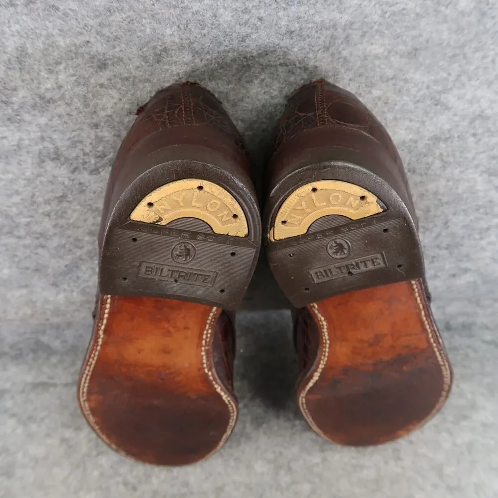 Kow Hoo Shoes Mens 45 Oxfords Exotic Leather Classic Goodyear Welt Handcrafted